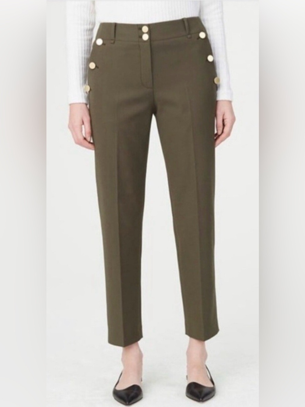Club Monaco Byllie Olive Tailored Pant